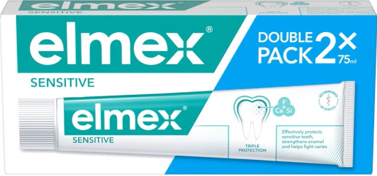 Elmex sensitiv duoopack 2x 75ml Elmex sensitiv duoopack 2x 75ml - Kosmetika Ústní hygiena Zubní pasty